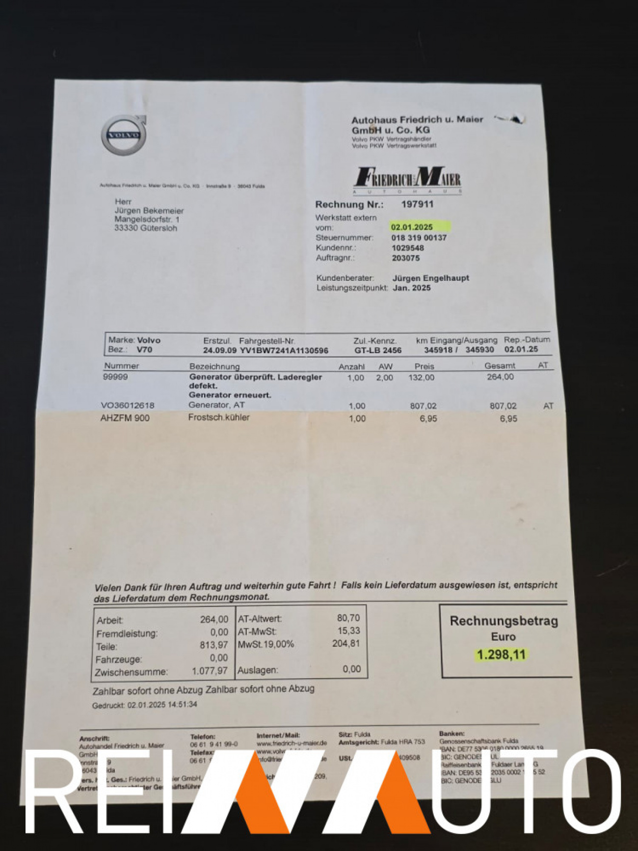 Volvo V70 Momentum Bruin