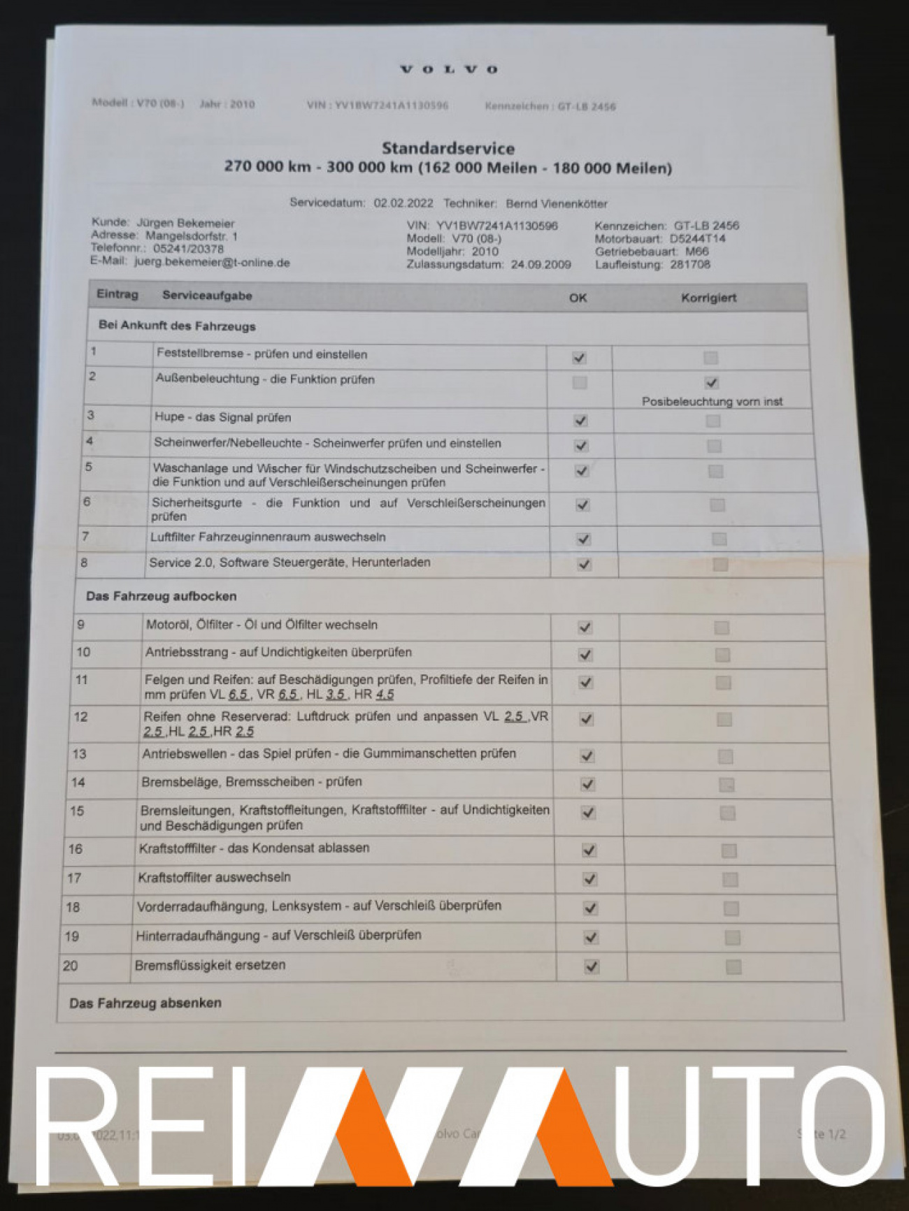 Volvo V70 Momentum Bruin